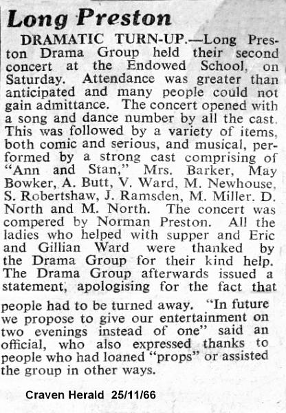 Concert - Nov 1966.jpg - Long Preston Drama Group - Concert - Nov 1966 - Review